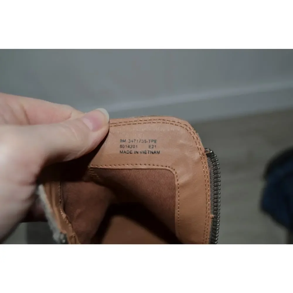 Frye Judith Double Zip Ankle Bootie Suede Leather Gray Size 9 - Picture 9 of 9